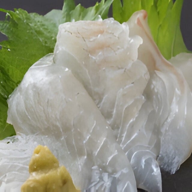 Halibut Sashimi.