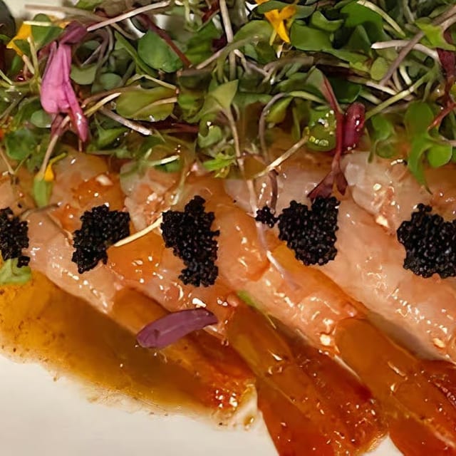 Sweet Shrimp Carpaccio (4 Pcs).