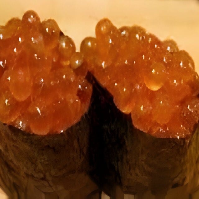Salmon Egg Sushi.