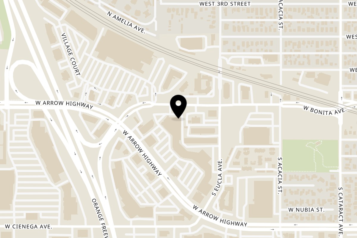 Map showing the location of Sushiya on 536 W Bonita Ave in San Dimas